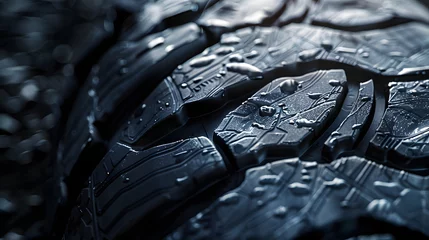 Fototapeten Tyre profile background, tire profile, rubber, wheel, car wallpaper © Markus