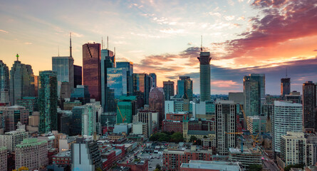 Obraz premium Buildings in Toronto Downtown City, Ontario, Canada.