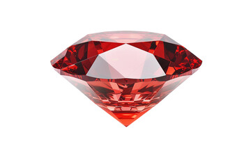 Fototapeta na wymiar Red Diamond Crystal Isolated on a Transparent Background.