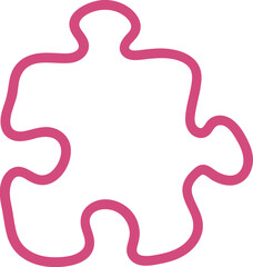 손으로 그린 퍼즐 조각 다이어그램