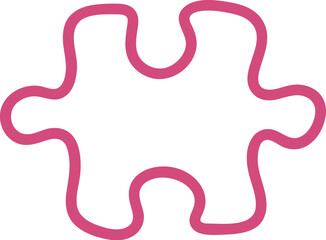 손으로 그린 퍼즐 조각 다이어그램