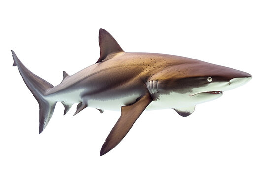 Great White Shark Isolated on a Transparent Background.
