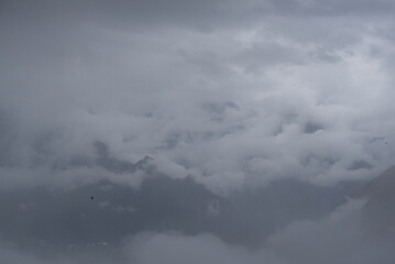 time lapse clouds, Zengtou Village, ancient Qiang tribe in the clouds, Sichuan China