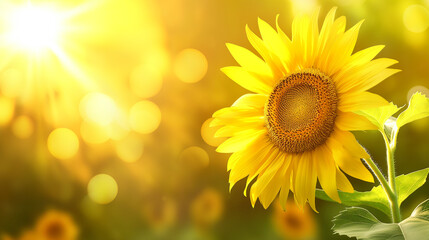 Obraz premium beauty concept sunflower illustration.
