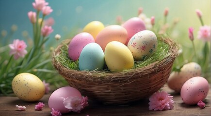 Obraz na płótnie Canvas Easter Enchantment: Vibrant Vector Backgrounds Collection
