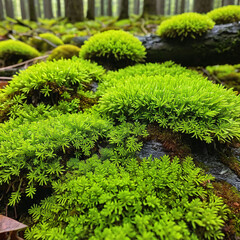 japanese garden with moss