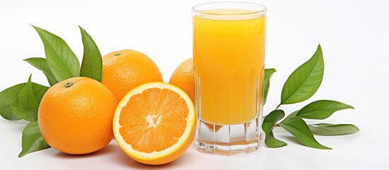Refreshing Citrus Beverage - Freshly Squeezed Orange Juice in a Glass