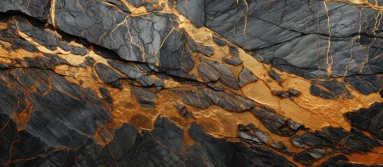 Elegant Black and Gold Marble Background with Luxurious Texture and Sophisticated Design