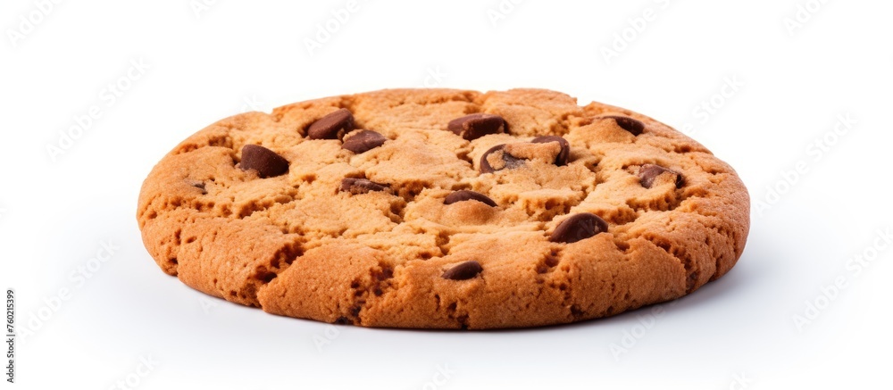 Poster Delicious Chocolate Chip Cookie Temptingly Featured on a Clean White Background