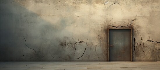 Mysterious Doorway Leading To Secrets Within A Stark Concrete Environment