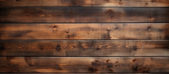 Rustic Wooden Wall with Warm Brown Stain and Textured Surface