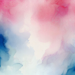 Fototapeta na wymiar Blue and pink watercolor background