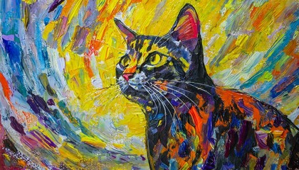 AI-generated art cat (Art Meow series)	

