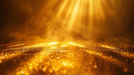 Luxurious golden particle background, abstract graphic poster PPT background