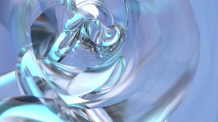 Clear Refreshing Elegant Modern 3D Rendering Abstract Background Like Ice Crystal Glass