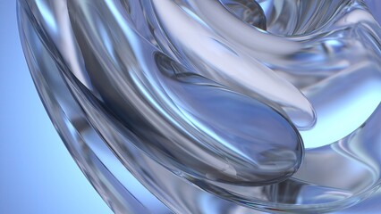 Mysterious Lush Elegant Modern 3D Rendering Abstract Background Like Ice Crystal Glass