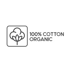 symbol of cotton, cotton label, vector art.