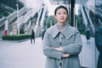 Confident Young Woman in Urban Setting