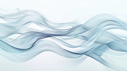Abstract white waves - obrazy, fototapety, plakaty