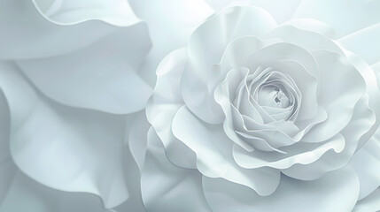 white rose on white background