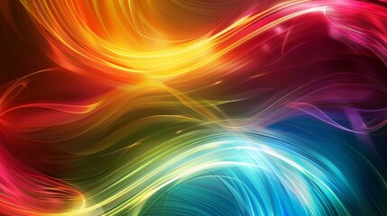 Obraz premium Colorful smooth twist light lines .