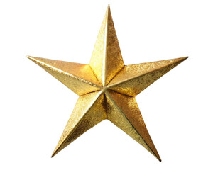 Obraz premium Gold Christmas star. isolated on transparent background.