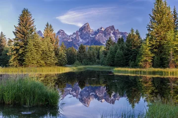 Zelfklevend Fotobehang Tetongebergte Mountain Landscape