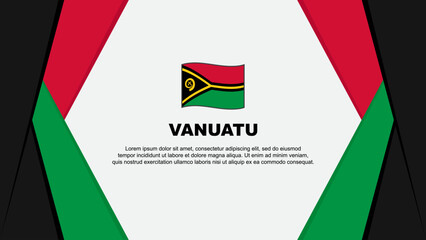 Vanuatu Flag Abstract Background Design Template. Vanuatu Independence Day Banner Cartoon Vector Illustration. Vanuatu Background