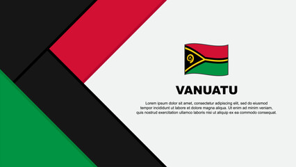 Obraz premium Vanuatu Flag Abstract Background Design Template. Vanuatu Independence Day Banner Cartoon Vector Illustration. Vanuatu Illustration