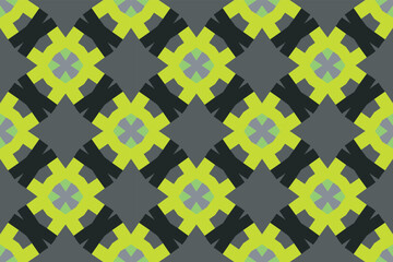 seamless contemporary Batik pattern with floral elements
