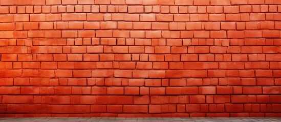 A closeup of a brown brick wall with amber and orange tints, set against a symmetrical pattern of rectangles, reflecting the building material and brickwork