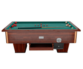 3d rendering wooden pool table