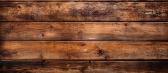 A closeup shot of a brown hardwood wall with a blurred background, showcasing the amber tones of the wood stain. The rectangular planks create a beautiful pattern in the lumber