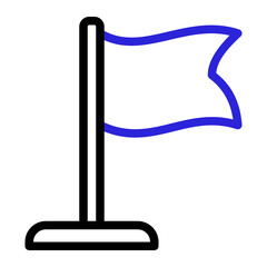 This is the Flag icon from the holidays icon collection with an Outline Color style