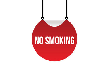 no smoking banner design. no smoking icon. Flat style vector illustration.