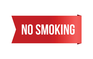 no smoking Vector banner ribbon design