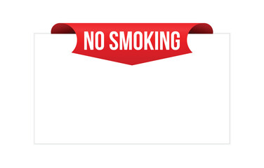 no smoking Vector banner ribbon design