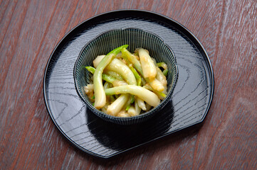 東北地方の野菜、ひろっこの酢味噌和え