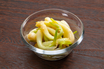 東北地方の野菜、ひろっこの酢味噌和え