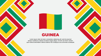 Guinea Flag Abstract Background Design Template. Guinea Independence Day Banner Wallpaper Vector Illustration. Guinea