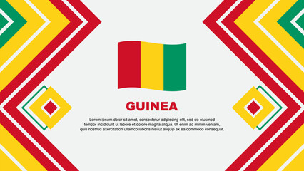 Guinea Flag Abstract Background Design Template. Guinea Independence Day Banner Wallpaper Vector Illustration. Guinea Design