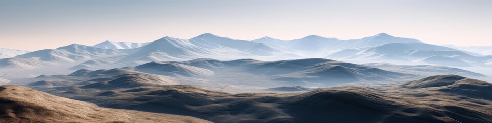 Fototapeta na wymiar Nature panorama with abstract interpretations of terrain.
