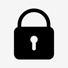 lock glyph icon