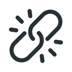 Obraz premium unlink line color icon