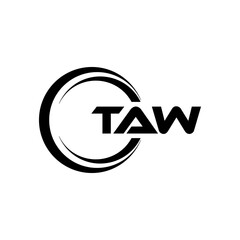 TAW Letter Logo Design, Inspiration for a Unique Identity. Modern Elegance and Creative Design. Watermark Your Success with the Striking this Logo.