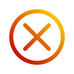 Obraz premium close gradient icon