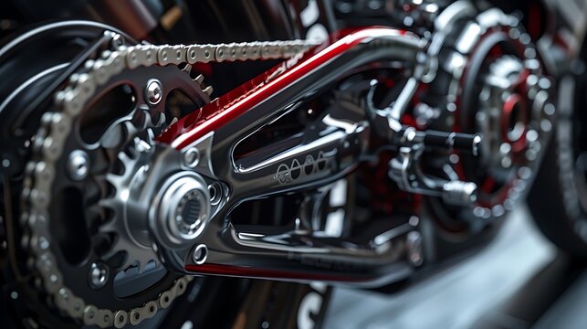 Detailed view of a racing bikes gear mechanism highlighting the precision engineering that propels riders forward