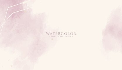 Abstract horizontal watercolor background. Neutral light colored empty space background illustration