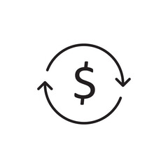 Conversion money icon simple flat trendy style vector illustration on white background..eps