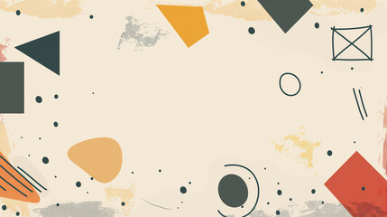 Shapes and scribbles background with copy space